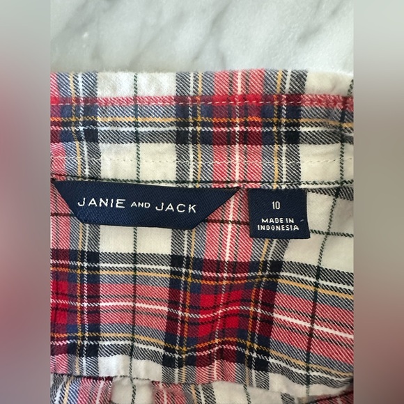 Janie and Jack Boys Classic Red Plaid - Picture 5 of 6